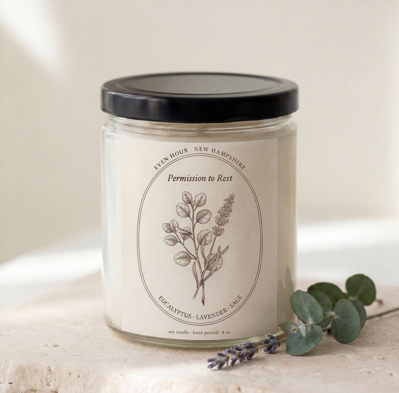 Permission to Rest candle by Even Hour